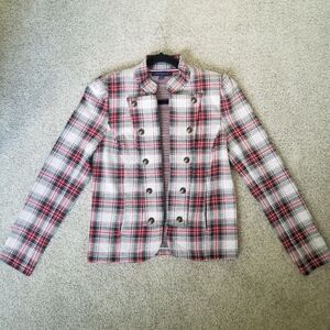 Tommy Hilfiger Red Plaid Blazer